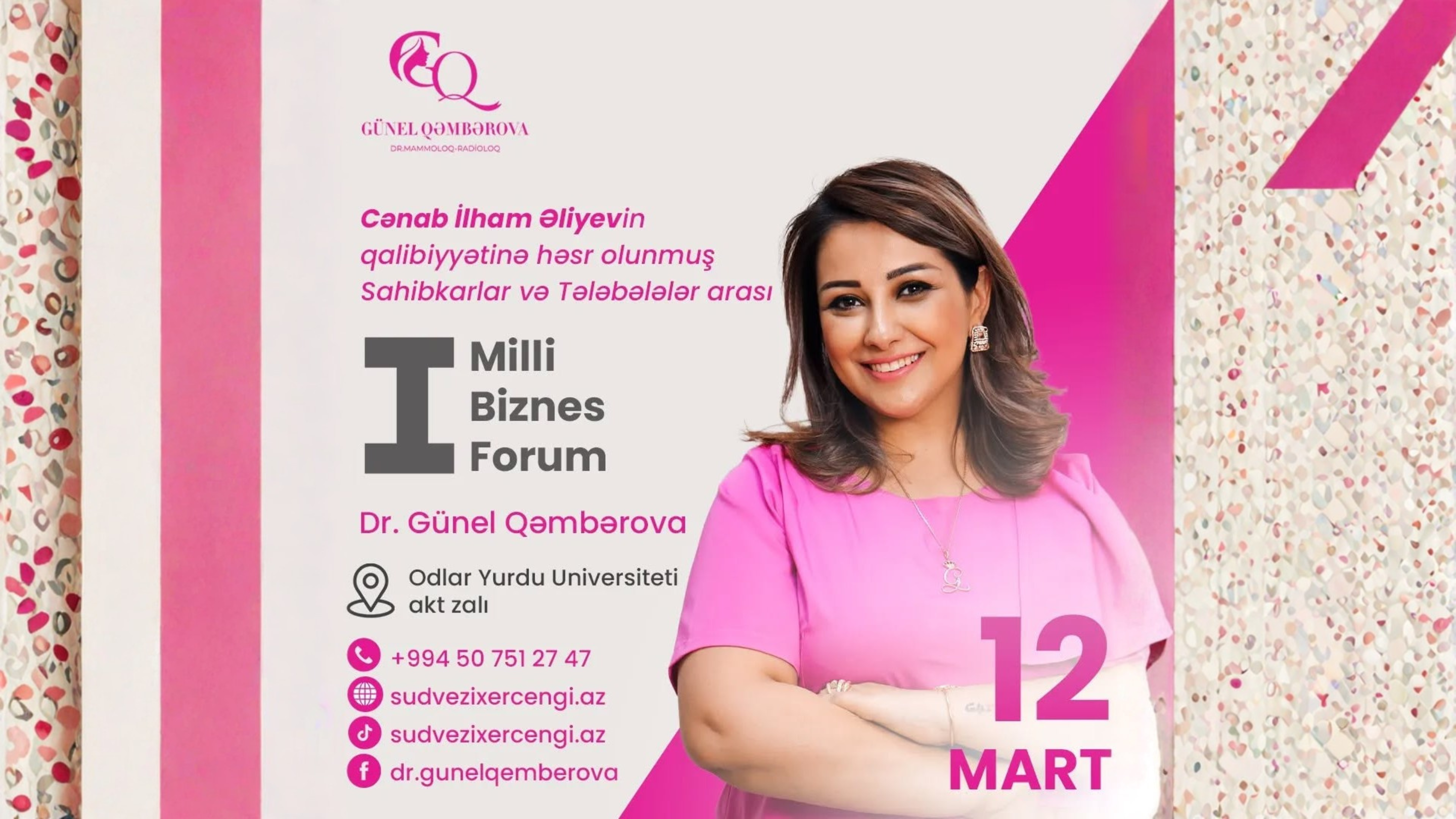 Mammoloq-radioloq Günel Qəmbərova Odlar Yurdu Universitetində maarifləndirici məruzələrlə çıxış etdi